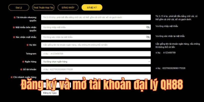 Đăng ký hợp tác đại lý